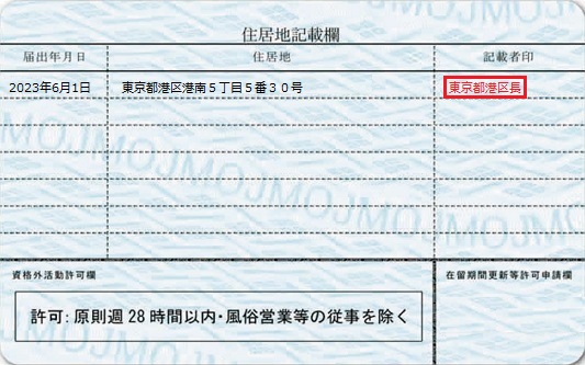 住所変更や資格外活動許可がわかる裏面の確認ポイント