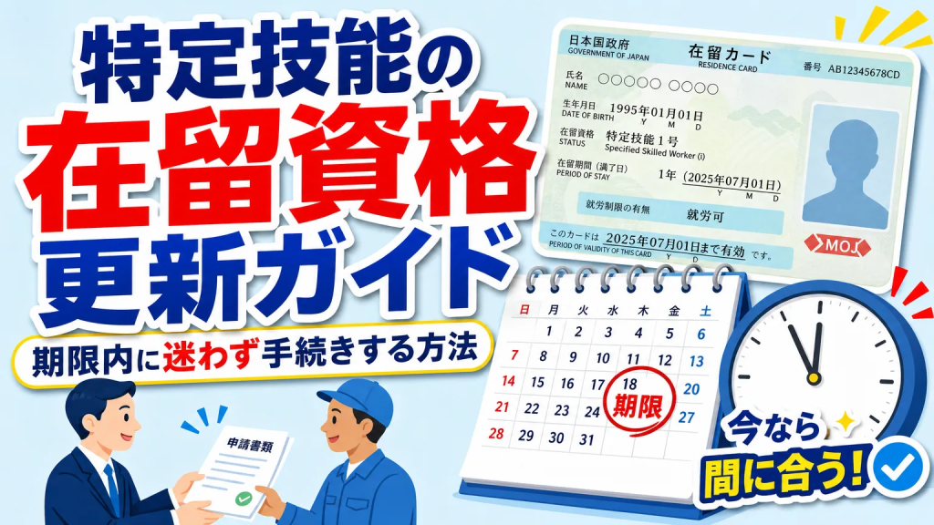 特定技能の在留資格更新ガイド 期限内に迷わず手続きする方法