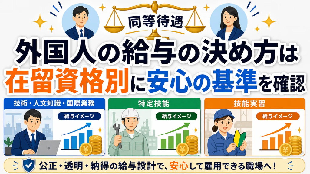 外国人の給与の決め方は在留資格別に安心の基準を確認
