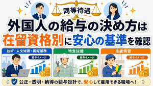 外国人の給与の決め方は在留資格別に安心の基準を確認