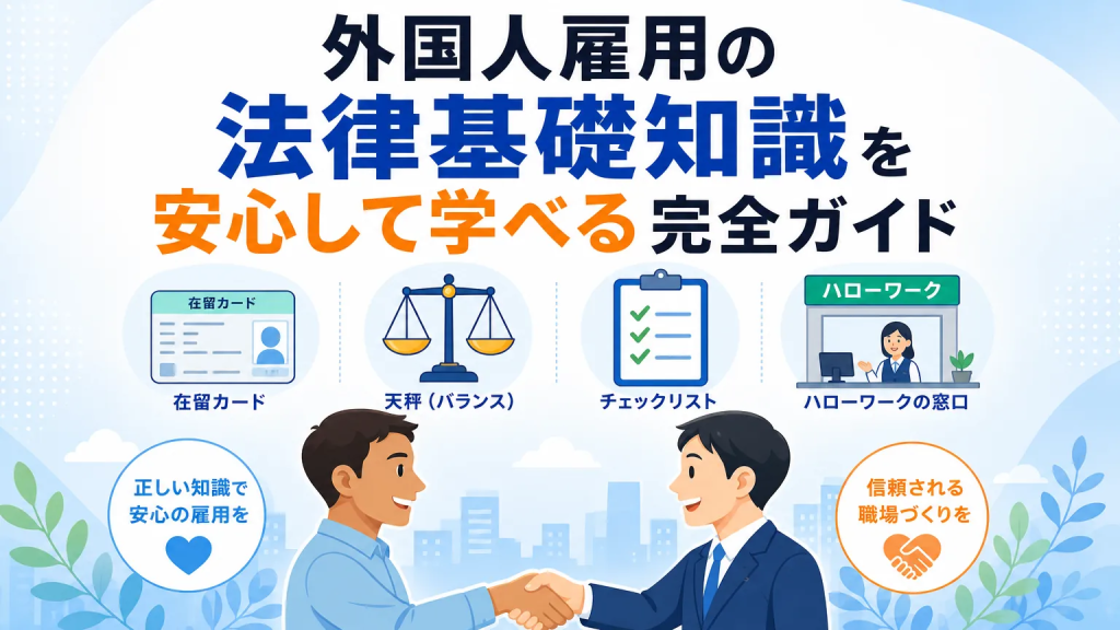 外国人雇用の法律基礎知識を安心して学べる完全ガイド