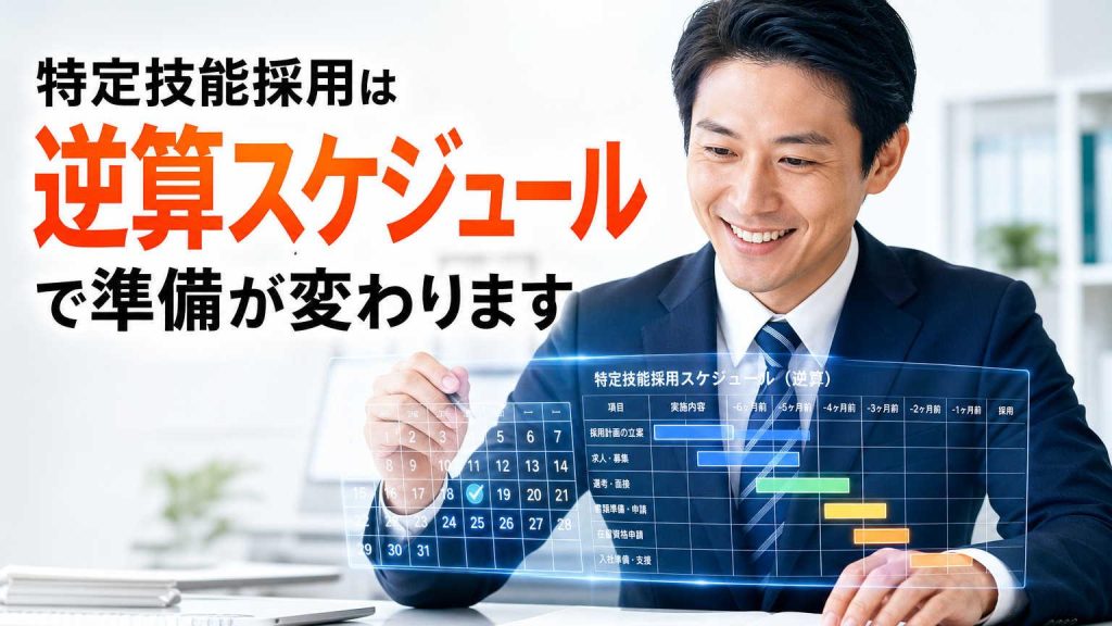 特定技能採用は逆算スケジュールで準備が変わります