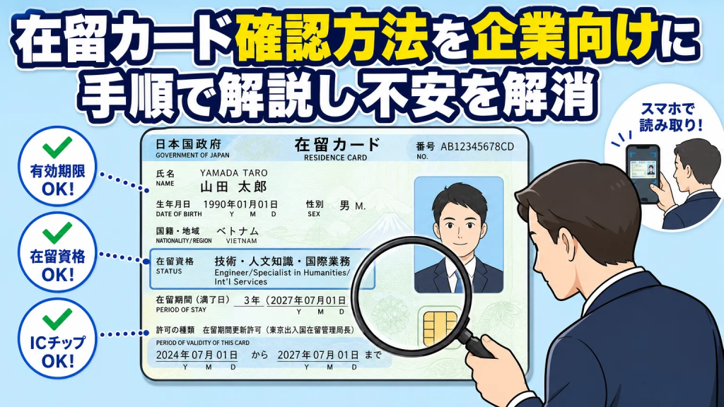 在留カード確認方法を企業向けに手順で解説し不安を解消