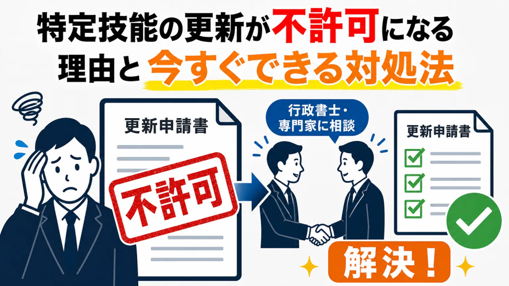 特定技能の更新が不許可になる理由と今すぐできる対処法