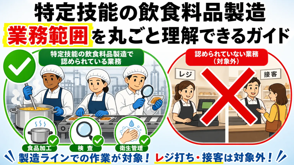 特定技能の飲食料品製造 業務範囲を丸ごと理解できるガイド