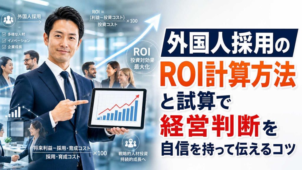 外国人採用のROI計算方法と試算で経営判断を自信を持って伝えるコツ