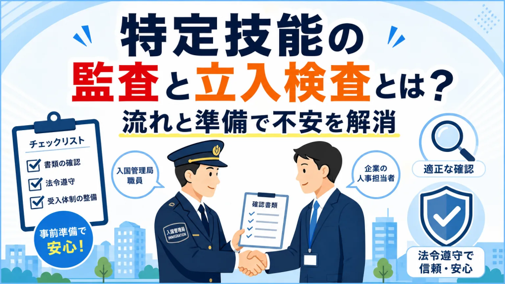 特定技能の監査と立入検査とは？流れと準備で不安を解消