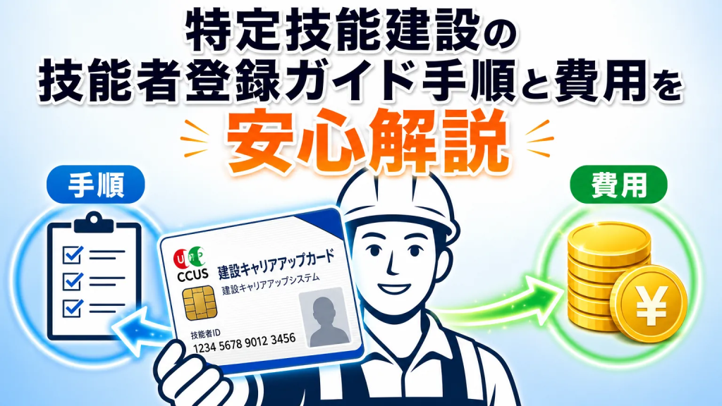 特定技能建設の技能者登録ガイド手順と費用を安心解説