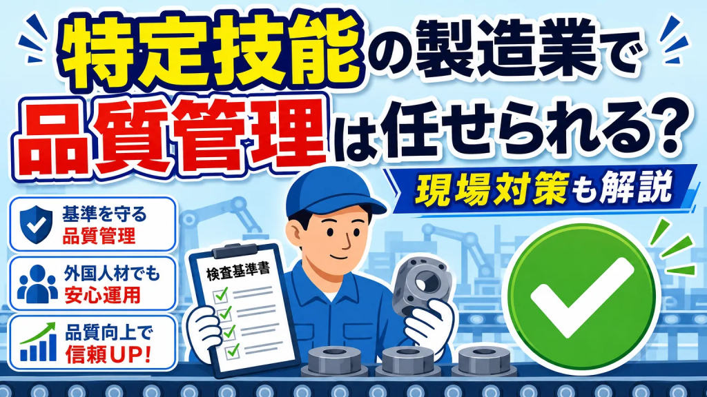 特定技能の製造業で品質管理は任せられる？現場対策も解説