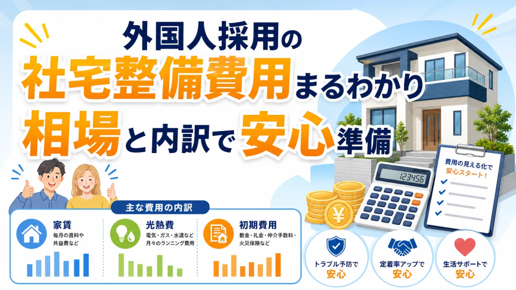 外国人採用の社宅整備費用まるわかり相場と内訳で安心準備