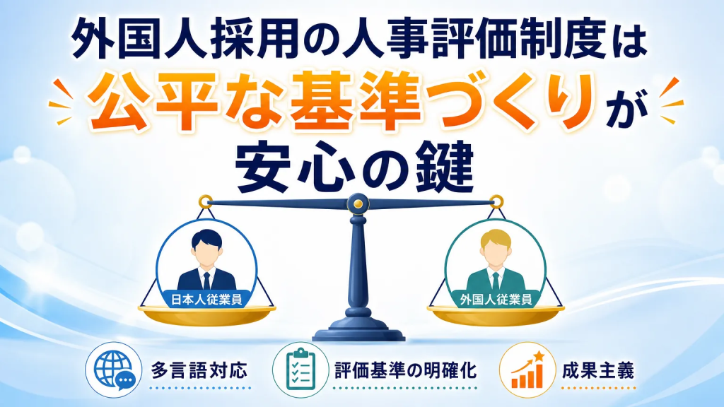 外国人採用の人事評価制度は公平な基準づくりが安心の鍵