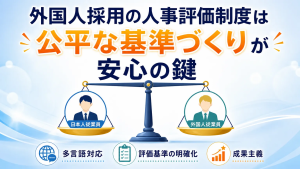 外国人採用の人事評価制度は公平な基準づくりが安心の鍵