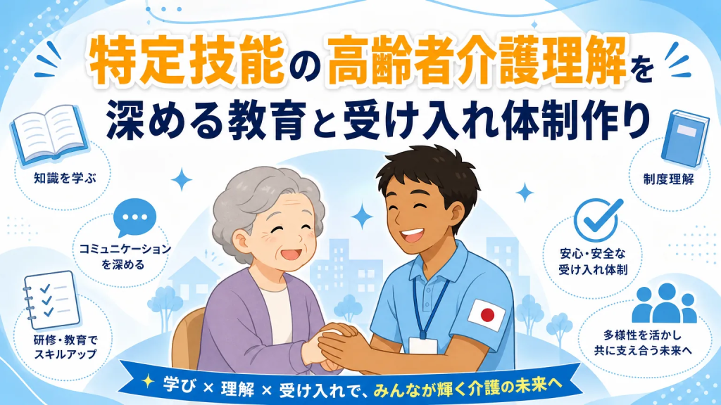 特定技能の高齢者介護理解を深める教育と受け入れ体制作り