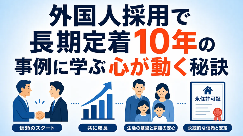 外国人採用で長期定着10年の事例に学ぶ心が動く秘訣