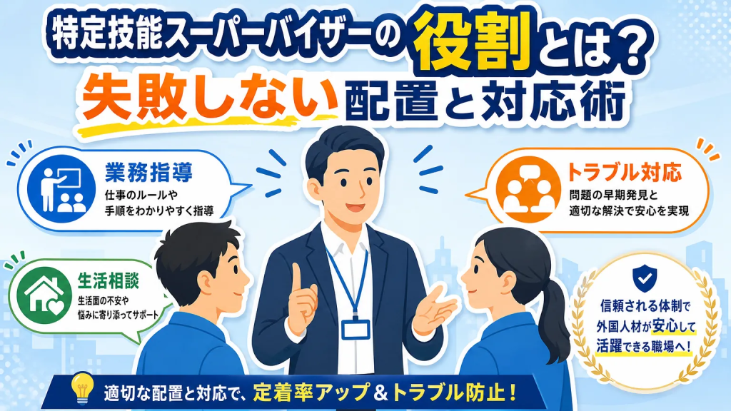 特定技能スーパーバイザーの役割とは？失敗しない配置と対応術