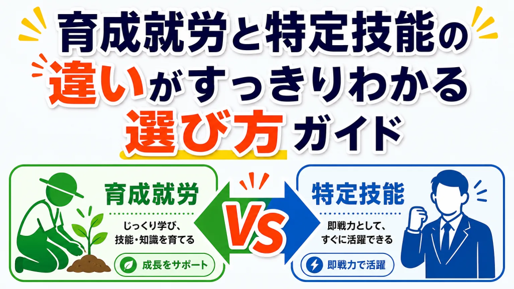 育成就労と特定技能の違いがすっきりわかる選び方ガイド