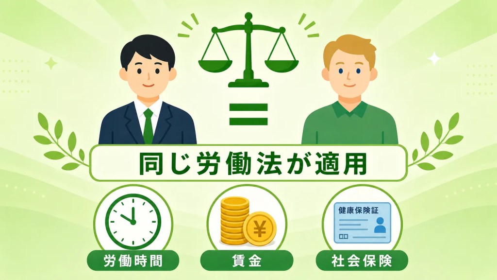 外国人も日本人と同じ労働法が適用される