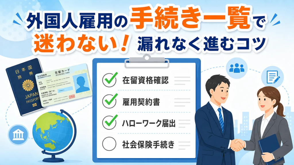 外国人雇用の手続き一覧で迷わない！漏れなく進むコツ