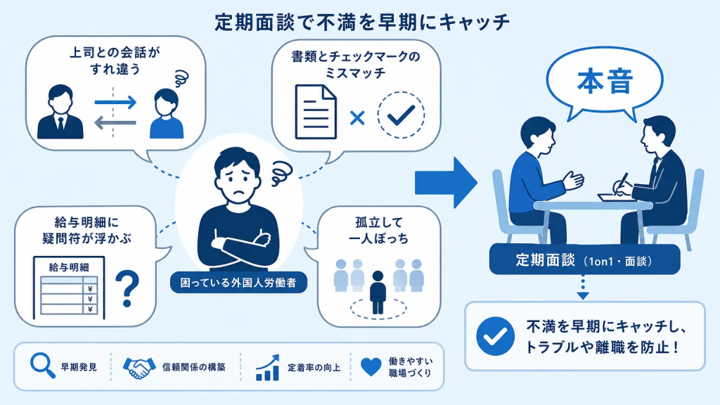 外国人従業員の離職防止に面談が効果的な理由