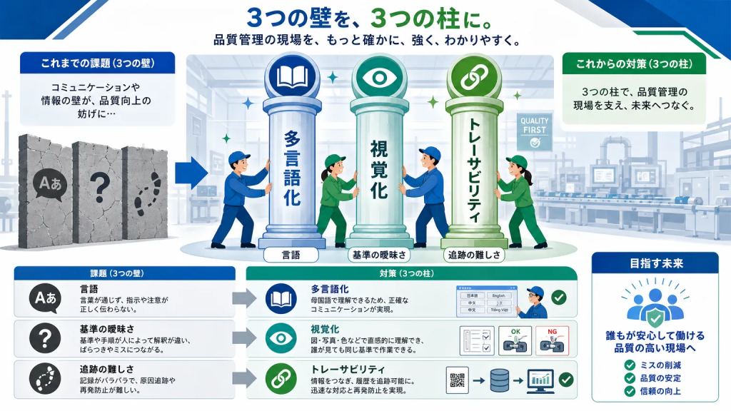 特定技能人材に品質管理を任せても品質を落とさないための3つのポイント