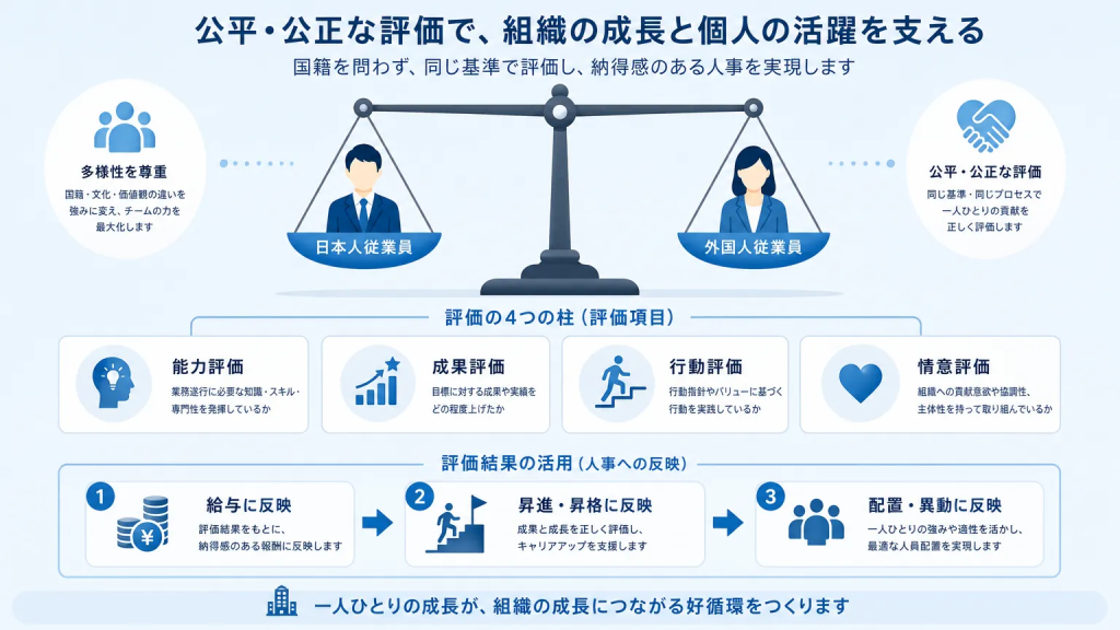 外国人従業員に公平な人事評価制度とは?まず押さえておきたい基本