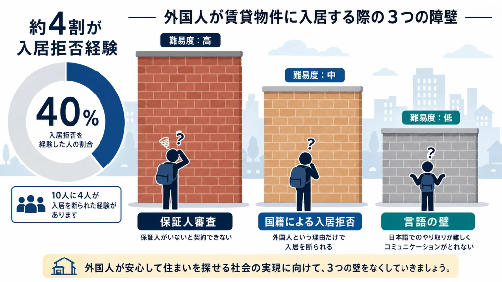 外国人が自力で部屋を借りるのが難しい3つの理由
