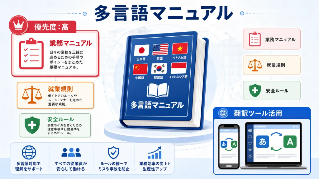 多言語対応資料の準備：最低限そろえておくべきもの
