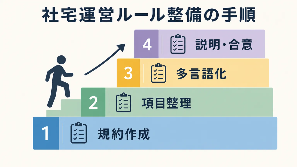 社宅の運営ルールを整備する手順