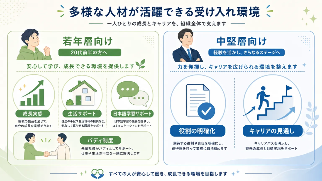 年齢層を考慮した受け入れ環境の整え方
