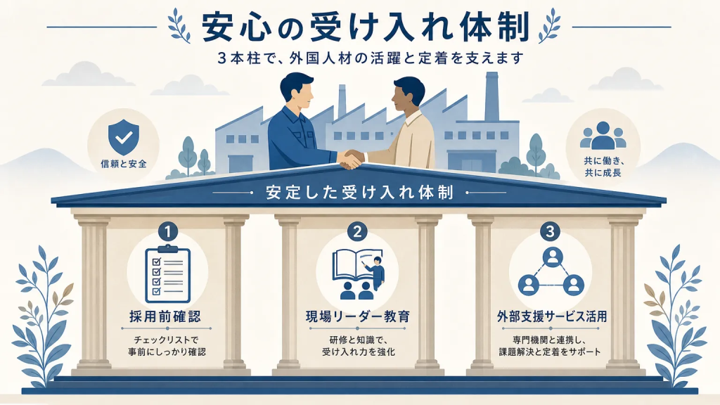 トラブルを未然に防ぐための受け入れ体制づくり

