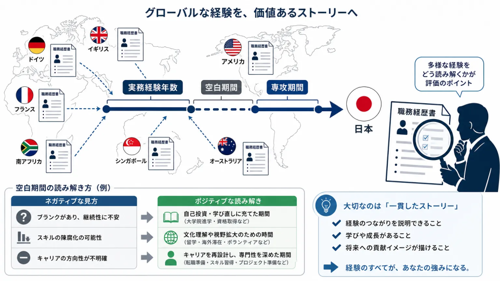 職歴の見方｜海外経験をどう読み解くか
