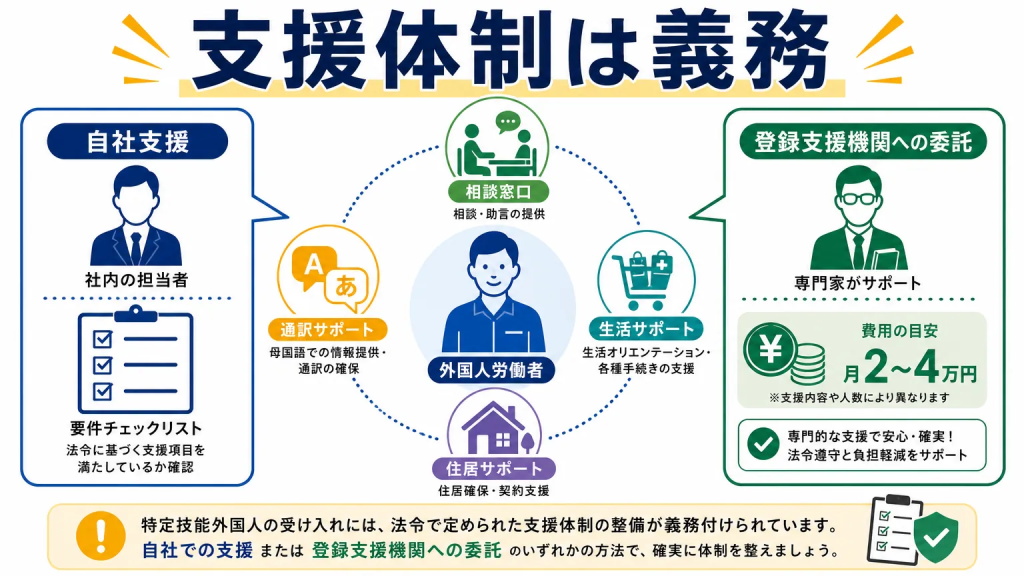 少人数で受け入れるときに必ず必要な「支援体制」とは
