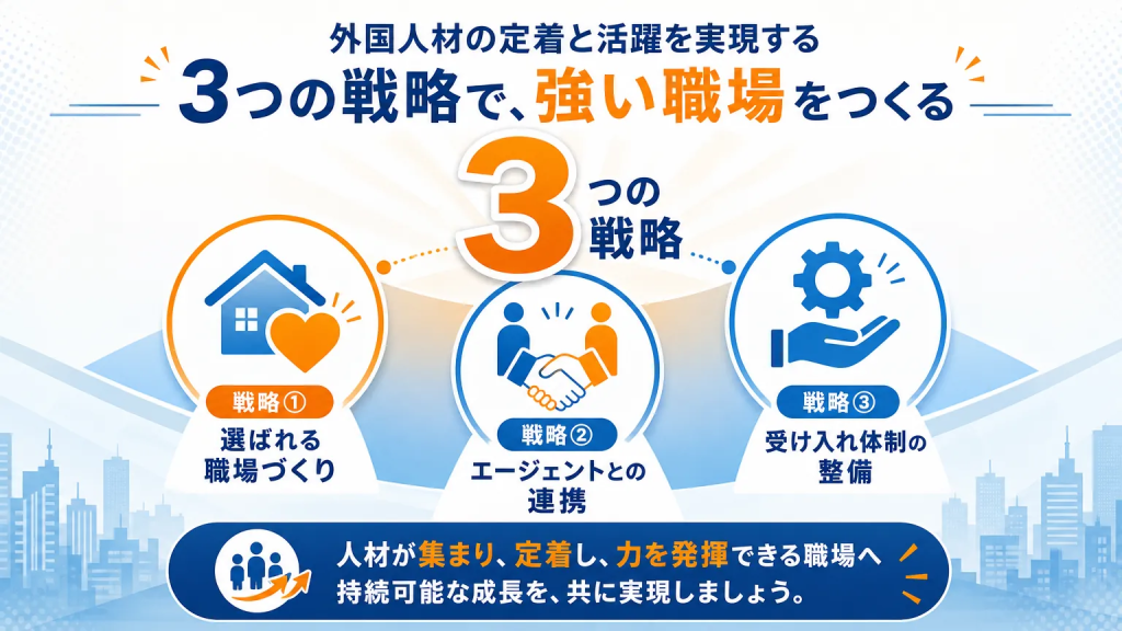 外国人の通年採用を成功させる3つの戦略