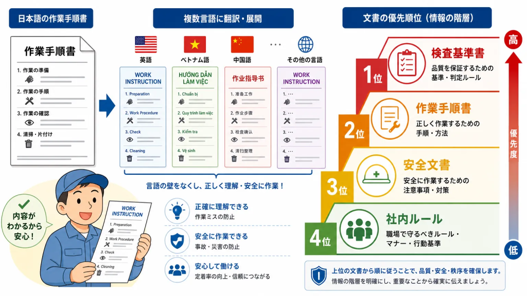 対策① 仕様書・作業手順書を多言語化する