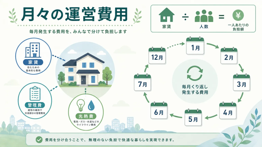 入居後にかかる月々の運営費用