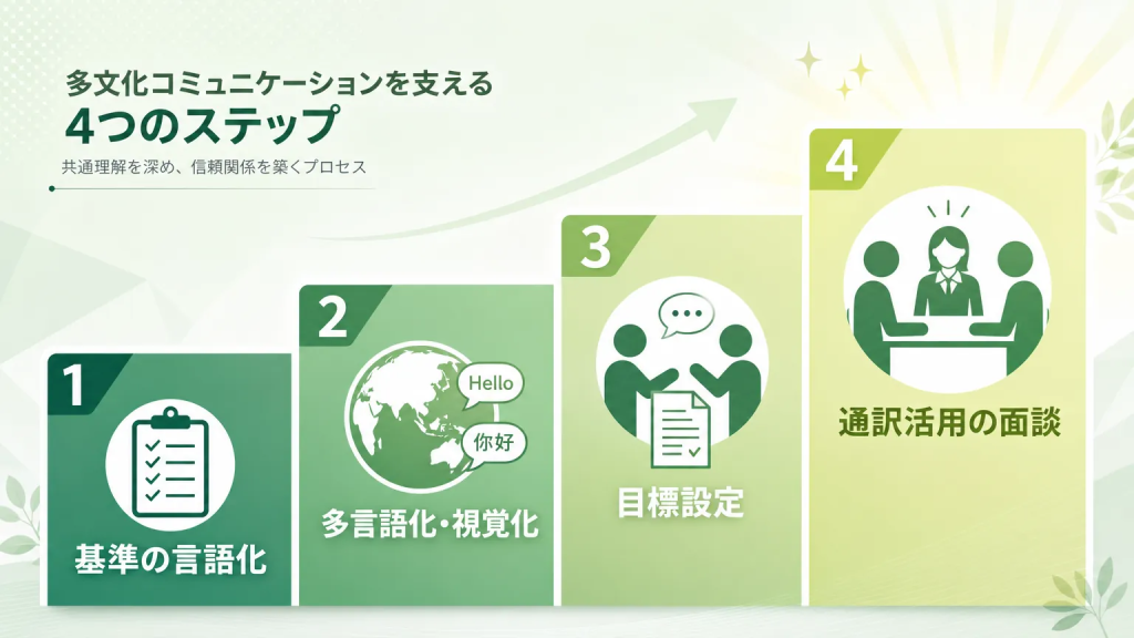 外国人従業員にも公平に使える人事評価制度の設計ステップ