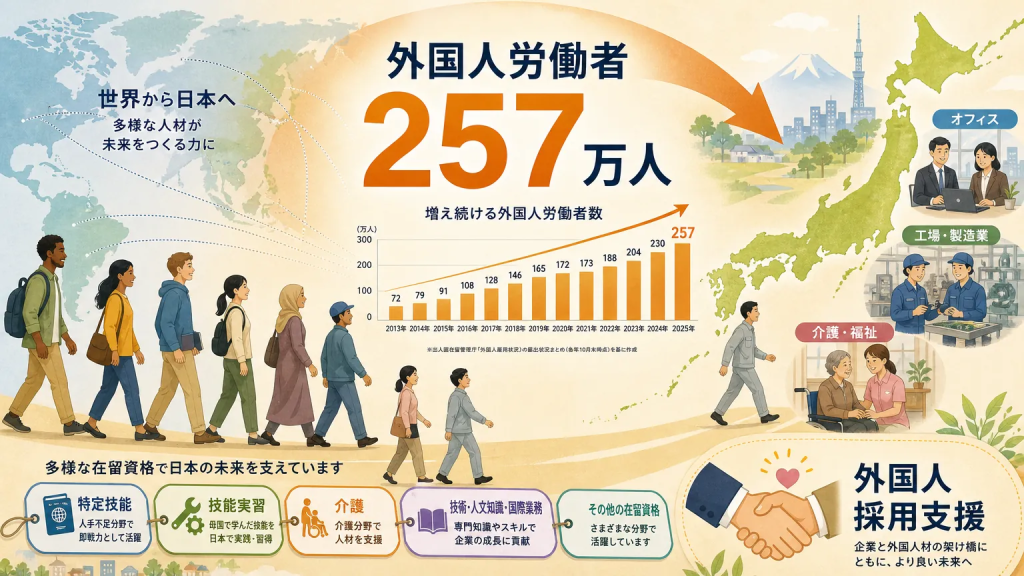 人手不足への対策として外国人採用が注目される理由
