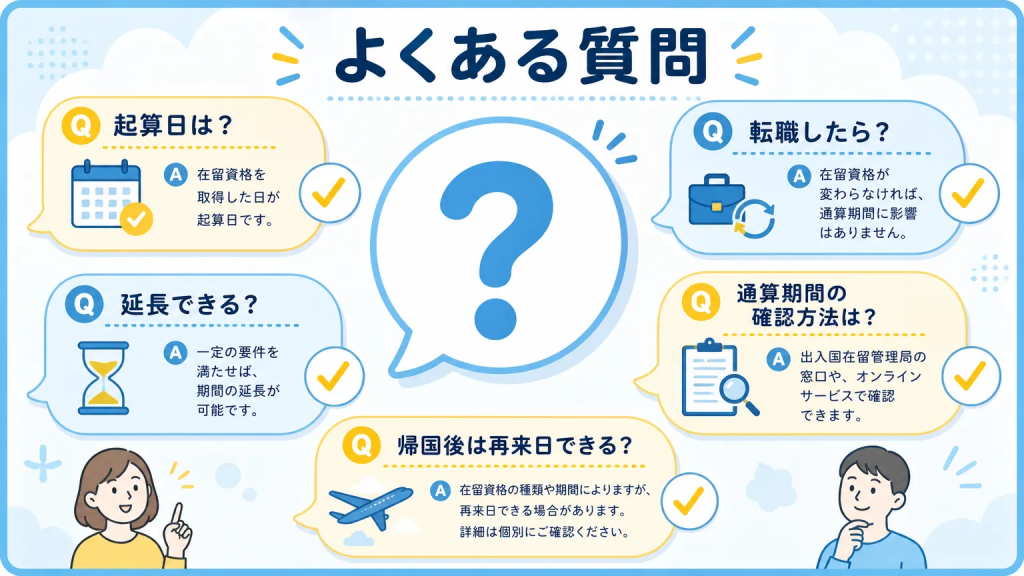 特定技能 在留 通算期間についてよくある質問